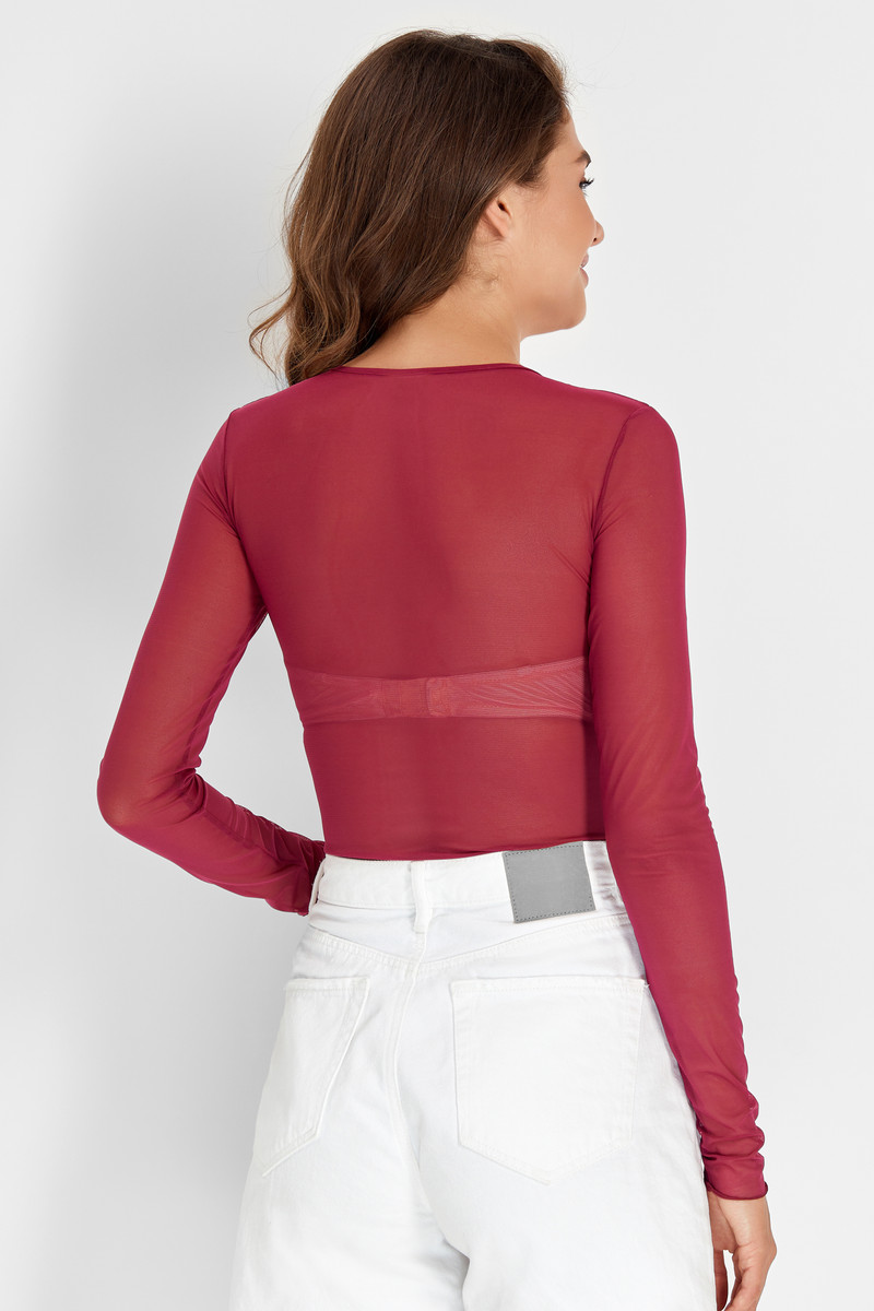 6291-4 fashion джемпер женский сетка с круглым вырезом Anabel Arto